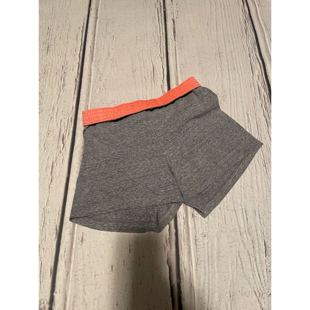 Girls grey roll-waist shorts